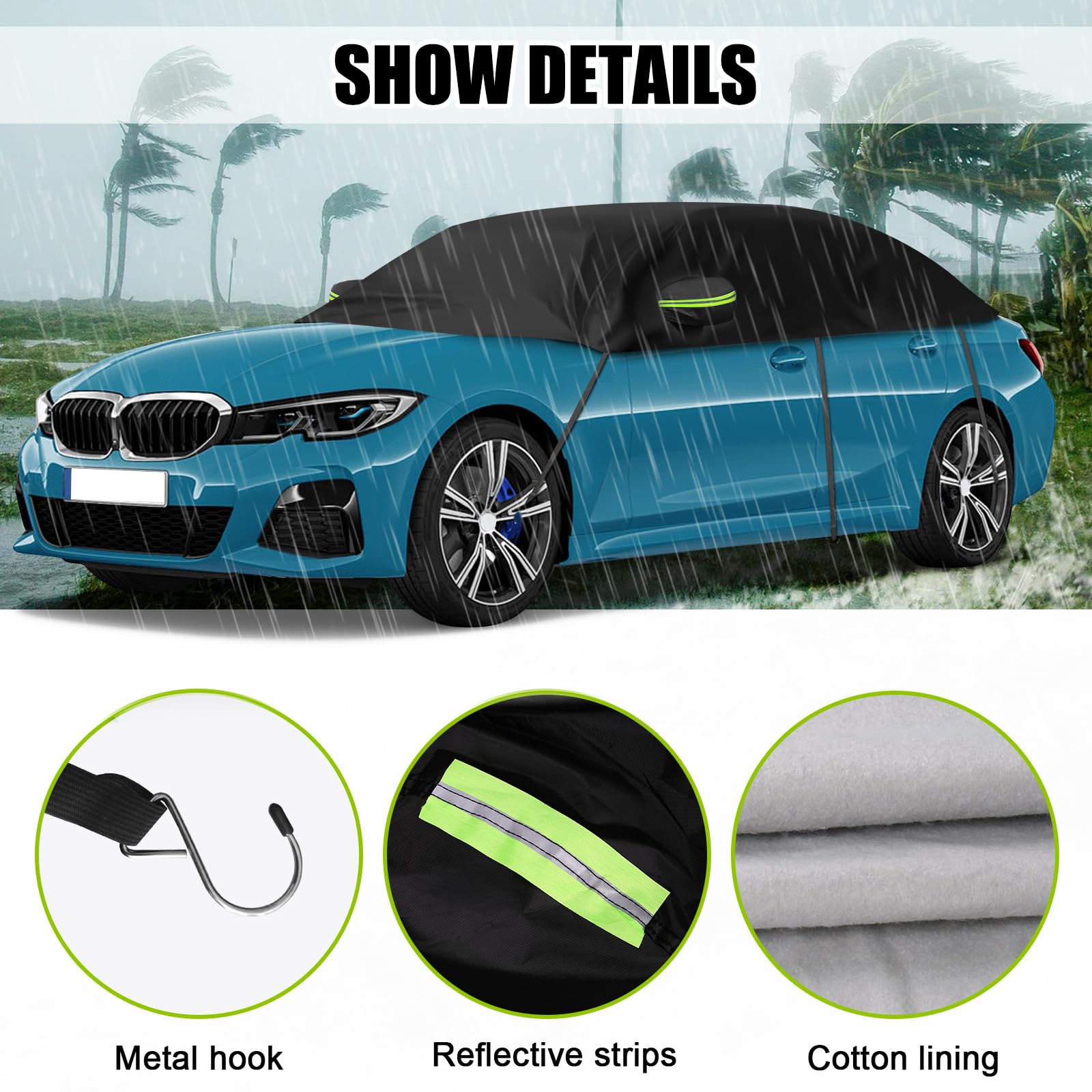 Demi-housse De Protection Pour BMW 3 G20/G21 (2019-2025) - Imperméable, Anti-grêle, Anti-neige