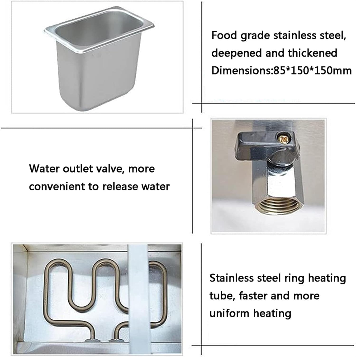 Chocolate Tempering Machine, Electric Melting Pot, Stainless Steel Food Warmer, Temperature Control, (30-80℃), for Chocolate/Milk/Cream/Soup Melting and Heating