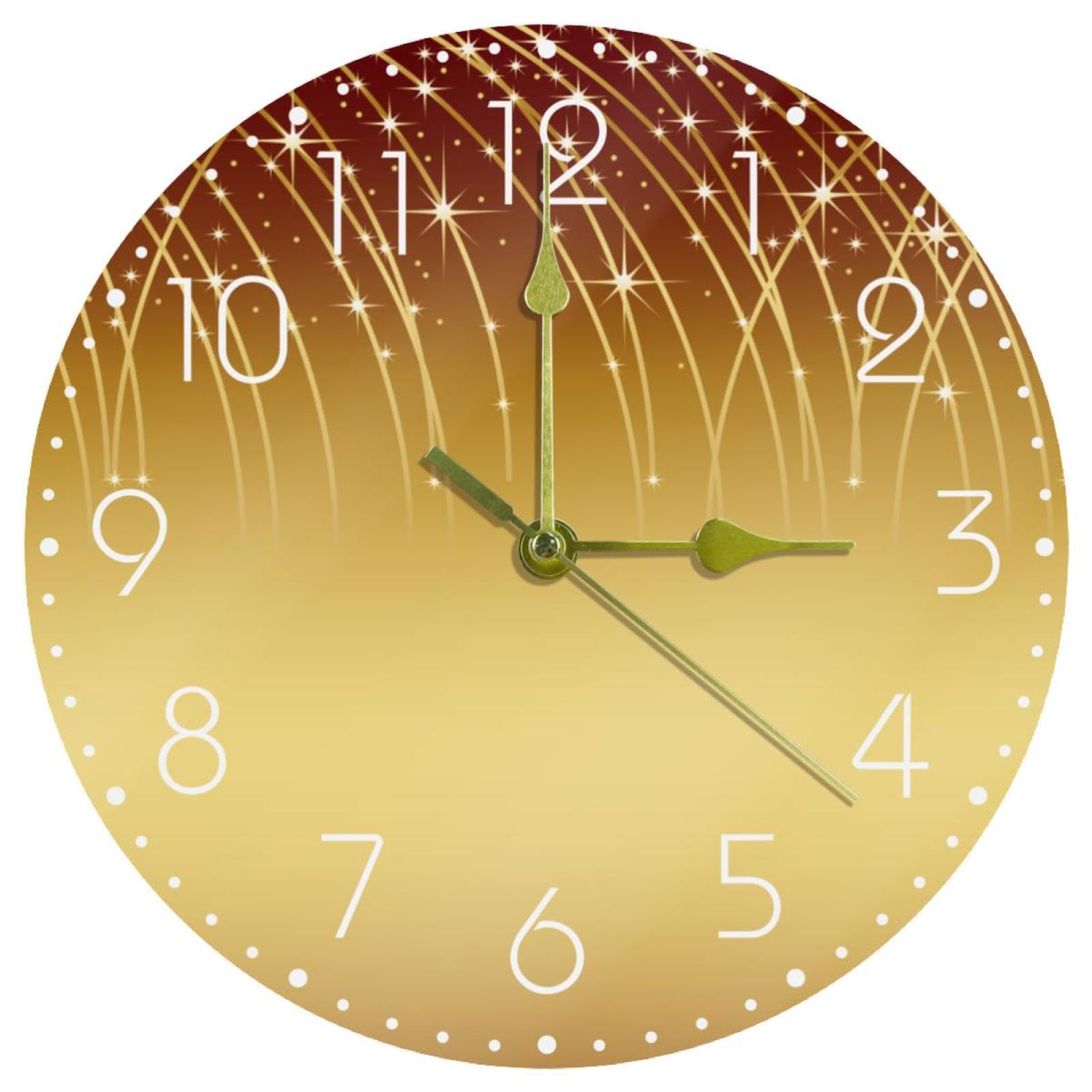 Horloge murale ronde silencieuse en acrylique de 30 cm pour la cuisine