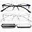 EYEURL 2 Pack Reading Glasses for Women Men, Blue Light Blocking Lightweight TR90 Readers Filter Glare/UV Rays/Eyestrain, 2.50