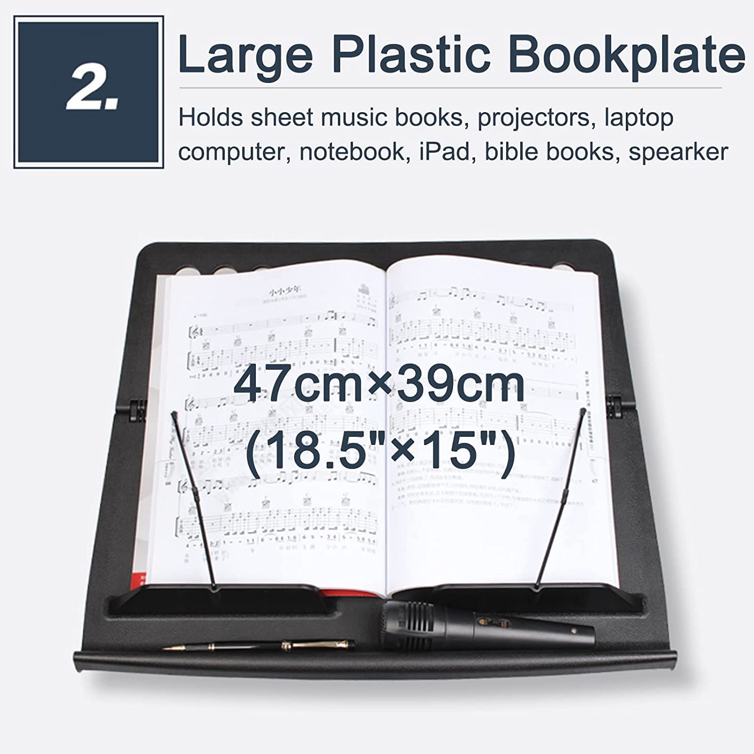 Pupitre de Musique Supports de Musique réglables en Hauteur Support de Musique en métal Pliant Supports de partition Portables avec Sac de Rangement pour Concert de Voyage à Domicile Unique