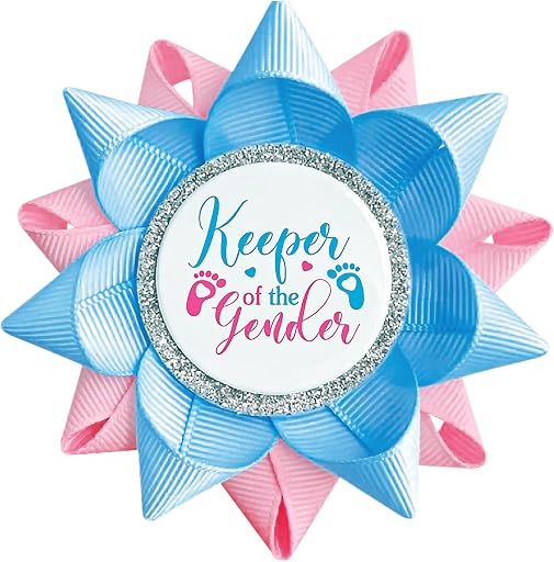 Ecation Keeper of the Gender Pin Gender Reveal Party Favors