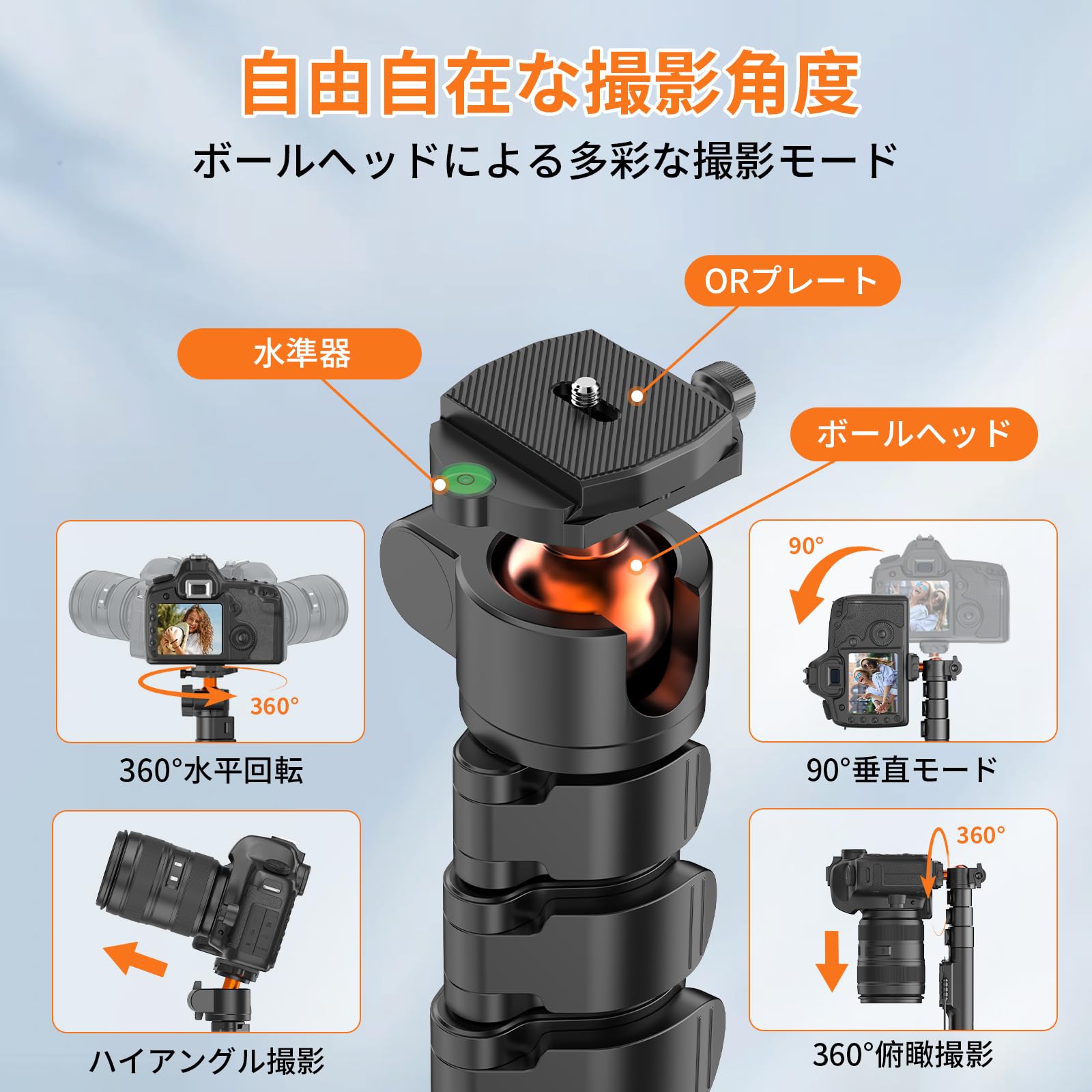 Amazon.co.jp: XXZU 191cm カメラ三脚 スマホ 三脚 カメラスタンド 一