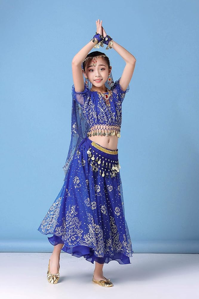 Robe Danse Orientale 3Pcs Robe Danse Du Ventre Fille Enfant