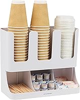 Vista 8 de Mind Reader "Flume" Organizador con 6 compartimientos para condimento y tazas, ninguno , Negro
