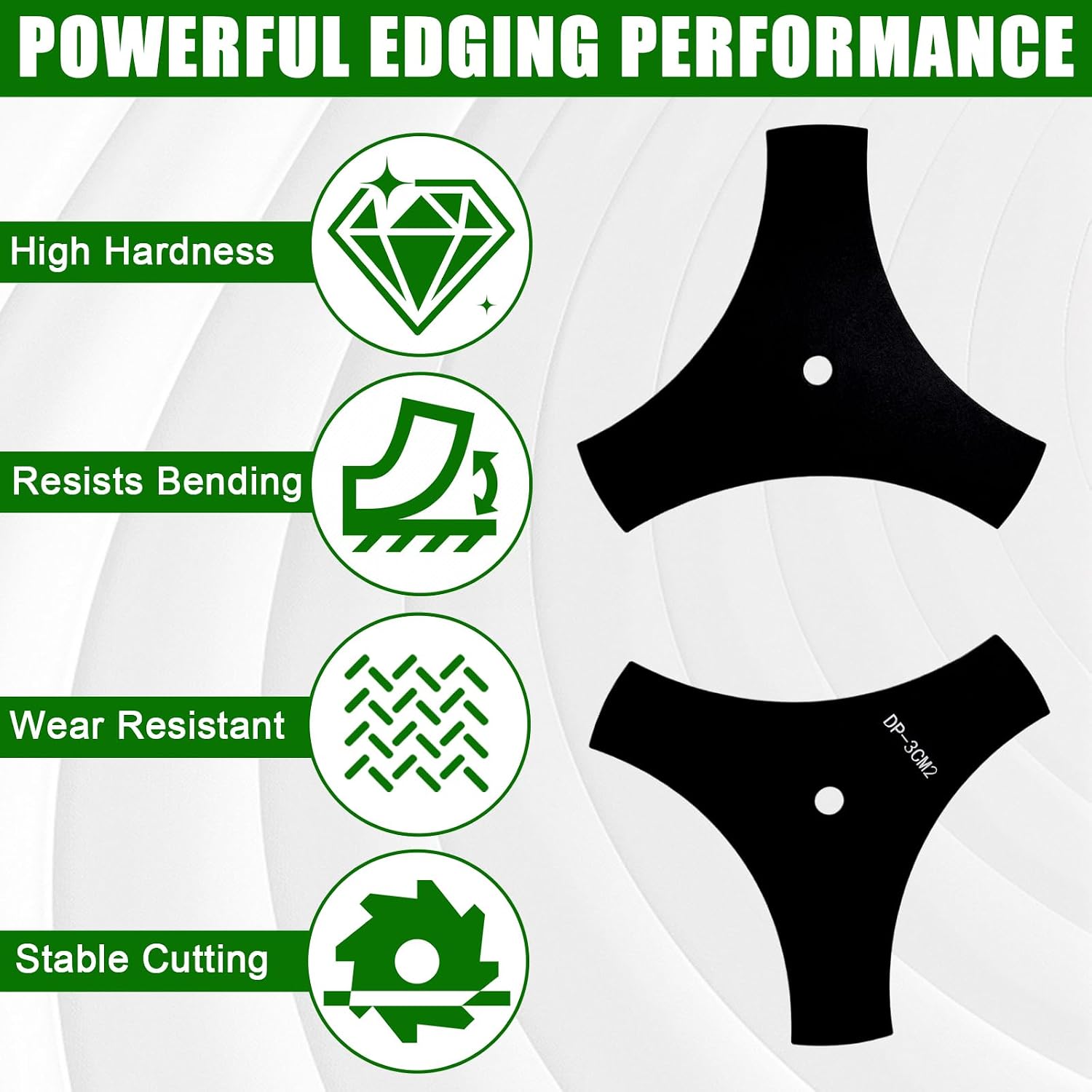 Ketofa 71-85716 3-Point Edger Blade Compatible with Craftsman Gas Edgers & Edger-Trimmers, 9" Length 1/2" Center Hole Blade Replaces for 71-85716, 85716 (2 Packs)