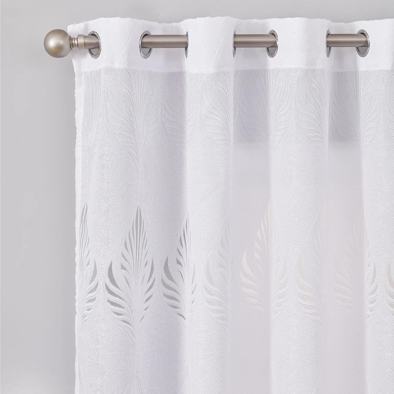 Solid Blackout Curtains for Bedroom Curtains for Bedroom Luxury Curtainsfor Living Room/Hall/Villa Room 2 Panel(White,100x200cm)