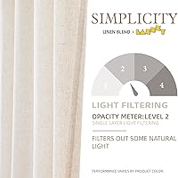 Vista 4 de Lazzzy Cortinas de lino beige de 108 pulgadas de largo para sala de estar, bolsillo para cortinero, pestaña trasera, cortinas de ventana