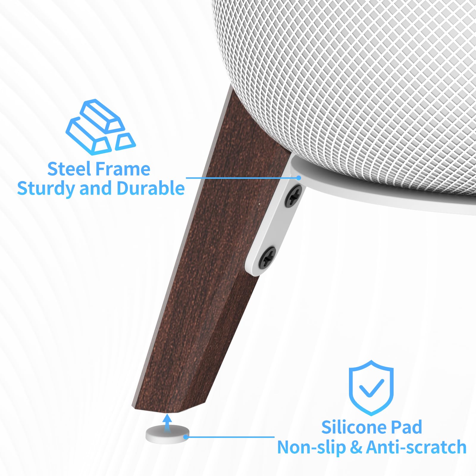 Notiela HomePod Ständer Aus Holz - Dreibein Tischständer Für HomePod 1 & 2