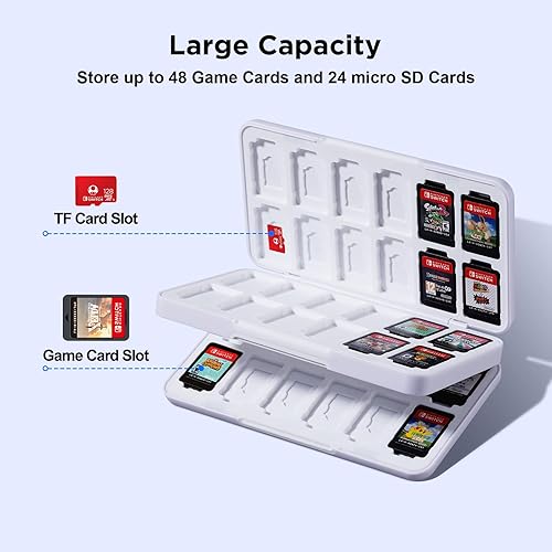 Miniatura 2 de JINGDU 48-slot Game Card Case for Switch Game Fans the Game Cartridge Case Holder for SwitchNSOLEDLite Games Can Store 48 Game Cards and 24 micro SD