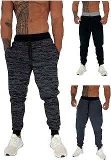 Kit 3 Calças Masculina Moletom MXD Conceito Slim Jogger Casual Cores Tradicionais Academia Lazer Treino Passeio