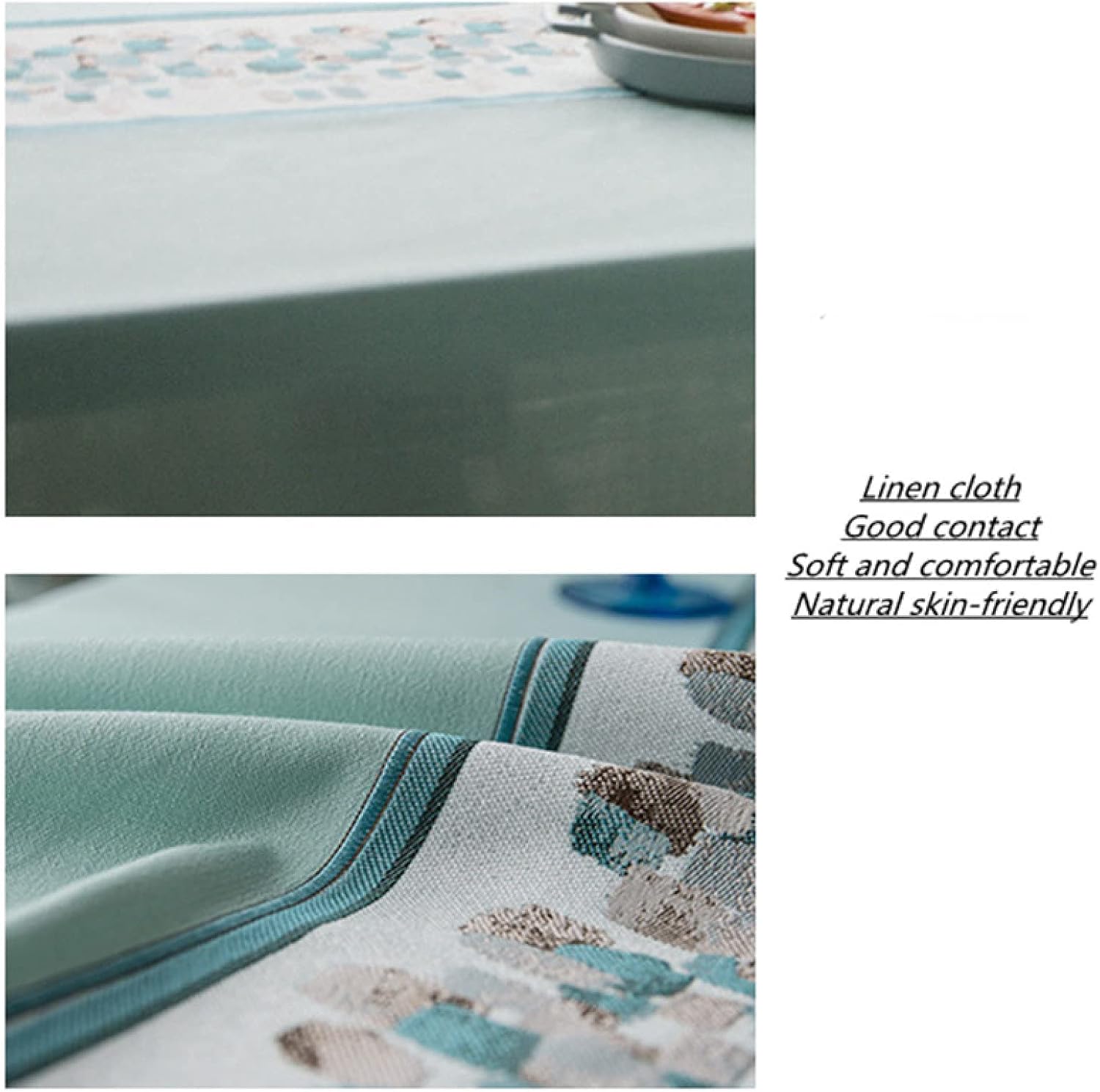 Simple Nordic Style Tablecloth Tablecloths Dust-Proof Cotton Linen Table Cover for Buffet Table Parties Holiday Dinner 1.35x2m (Bt 03) image 5