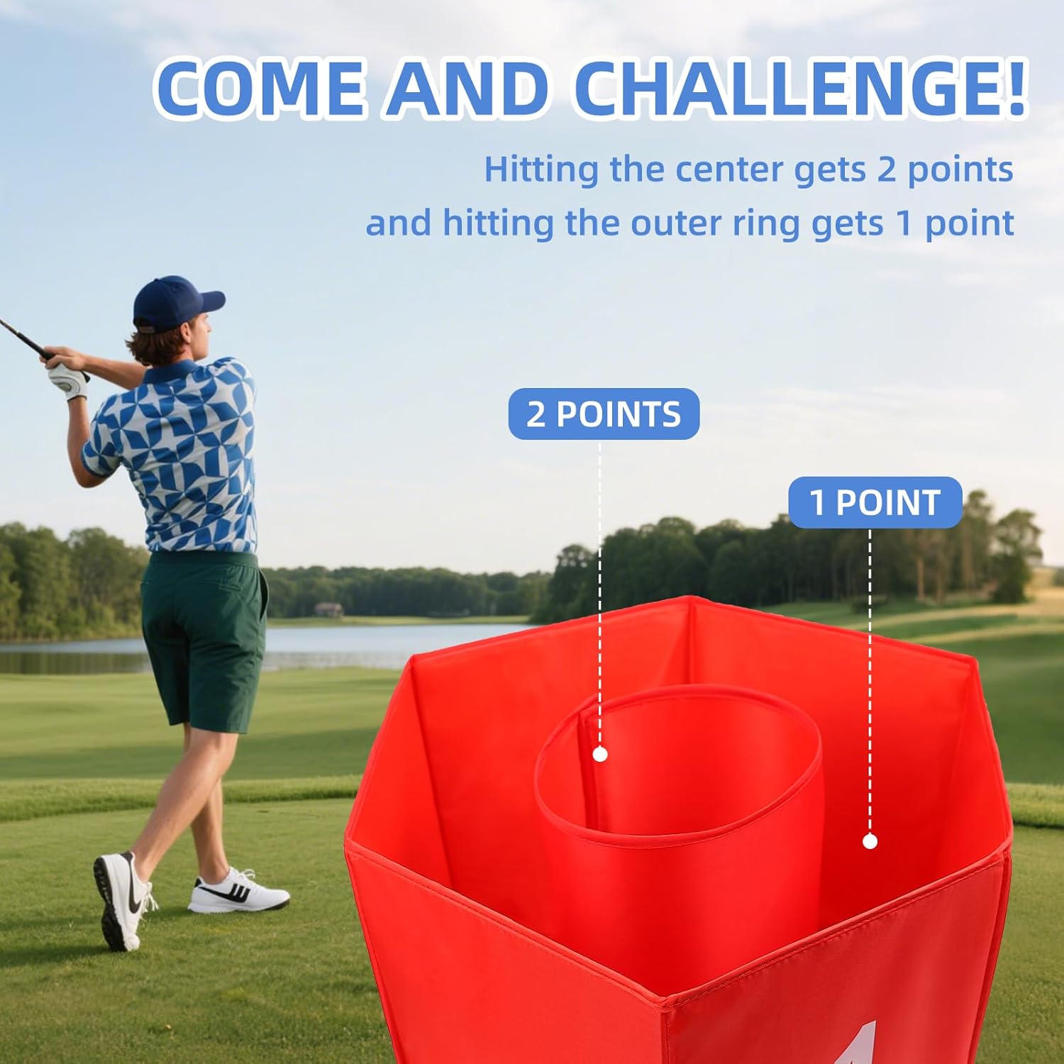 SJEhome Upgraded 6 Hole Backyard Game Golf – Backyard Yard Practice for Outdoor Indoor, for Beach, Yard, Park, Lawn (Upgraded Game Golf)