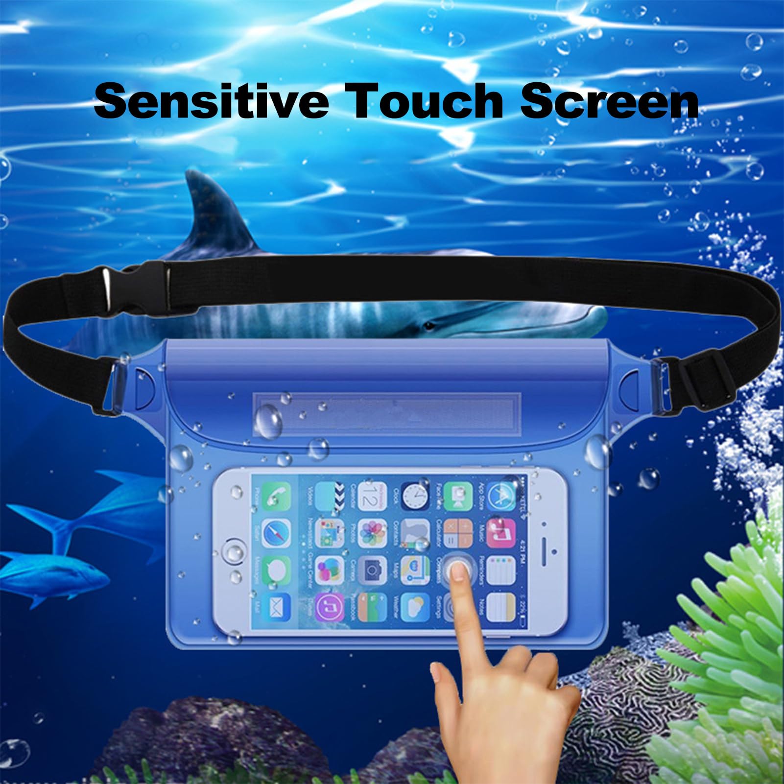 1 Pezzi Marsupio Impermeabile,Borsa Impermeabile,Borsa Impermeabile Mare,Marsupio Impermeabile Uomo,per Nuoto,Rafting,Campeggio,Escursionismo,Pesca,Con Cinturino Regolabile,22 * 15.5cm(Nero)