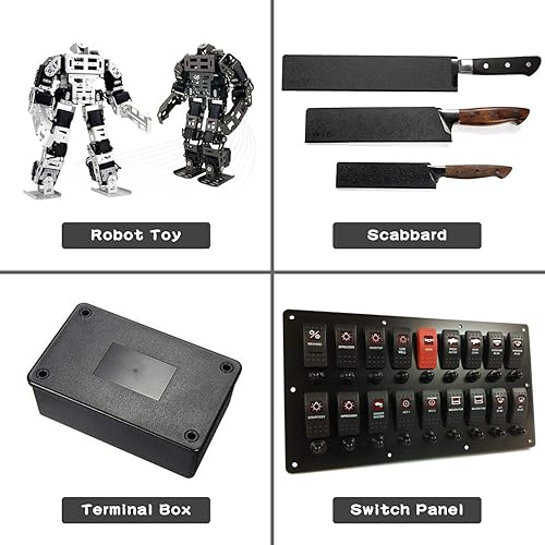 Miniatura 6 de Zuvas Black ABS Plastic Sheet 12" x 16" x 0.06" 6 Pack, Flexible Than Plexiglass Sheet, Moldable Than Acrylic Sheet, DIY Materials for Home Decor