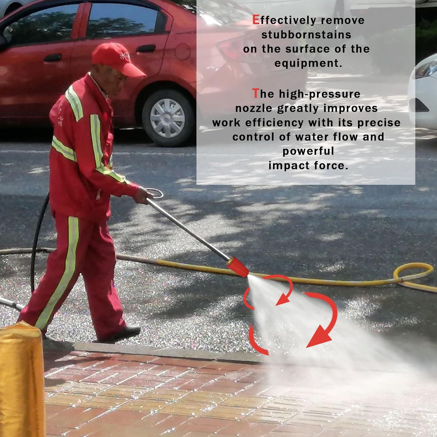 4.0 GPM 4.0 Orifice 2600-5100 PSI 360° Rotating nozzles Pressure Washer Turbo Nozzle plug with Quick Connect 1/4"