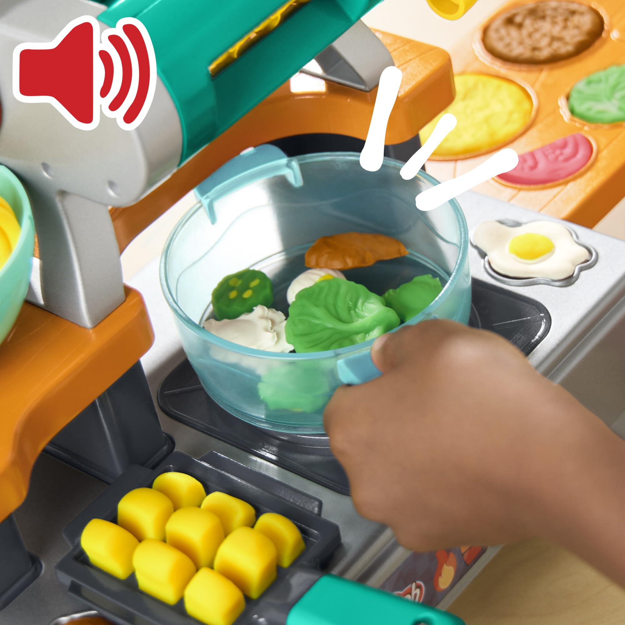 Play-Doh, La Cocina de los Minichefs, Sonidos de Cocina de Juguete realistas, Más de 25 Alimentos de Juguete Que Crear, Manualidades Infantiles, A Partir de 3 años