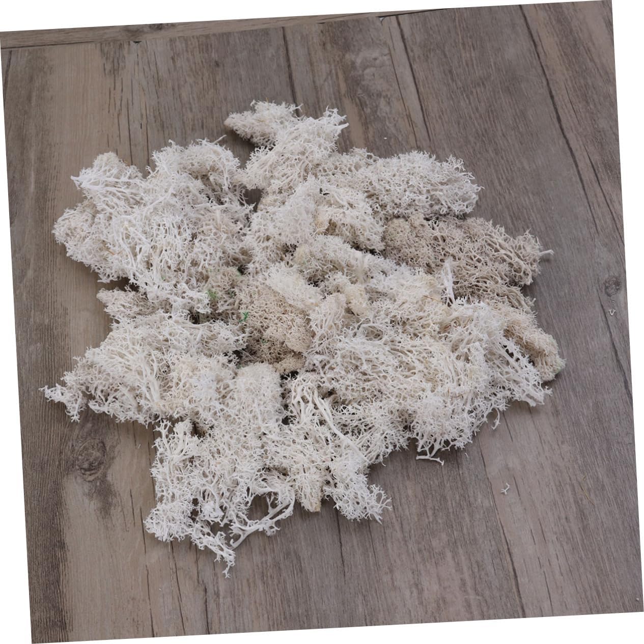 IWOWHERO 3pcs Preserved Moss Floral Material for Wedding Decor White Imitation Moss for Terrariums and Crafts for Bouquets and Home Decoration