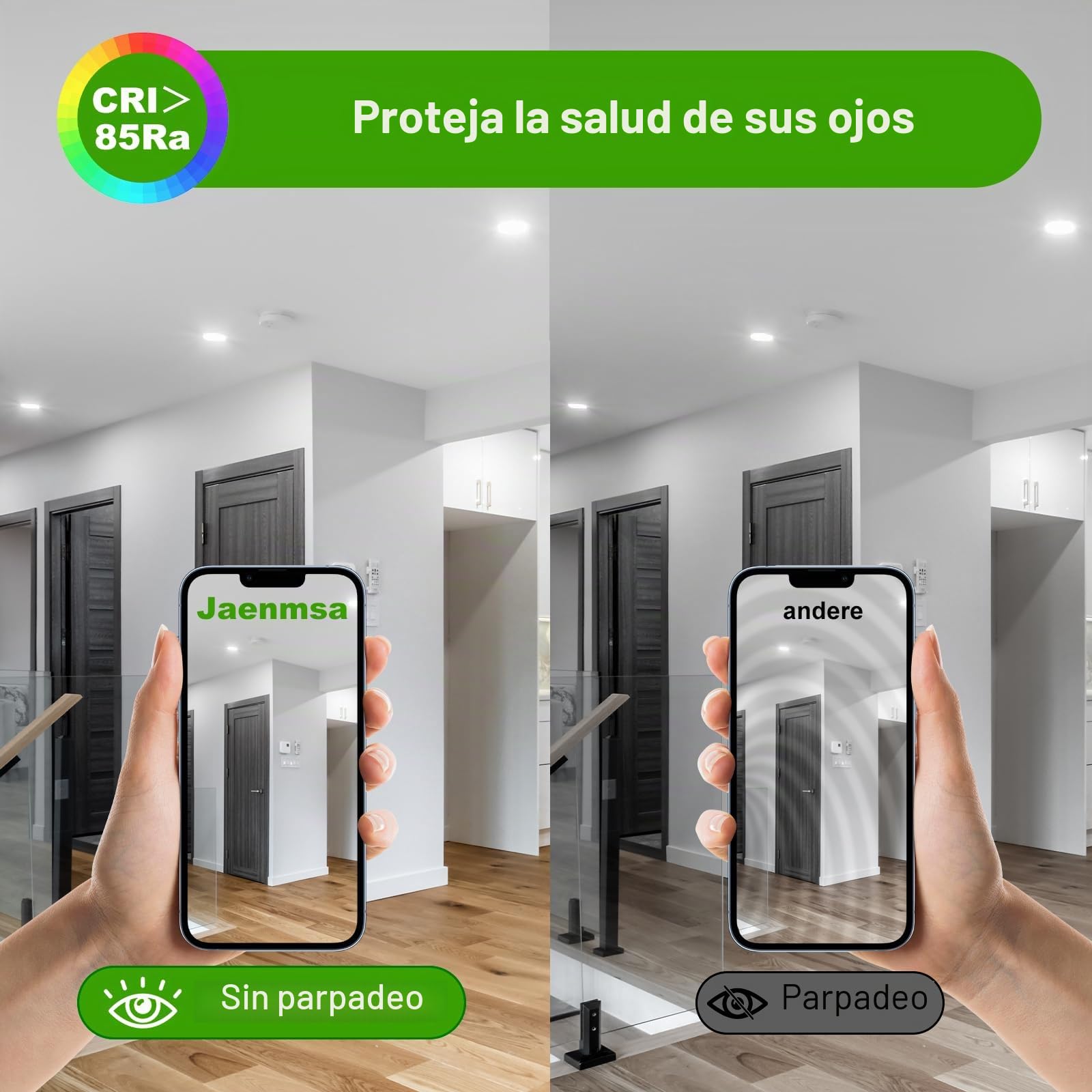 Focos LED Interior Techo 230V, 7W Ø 65-75 mm IP44, Regulables, 12 pack Downlight Led Techo Empotrable Blanco Cálido 3000K Blanco Neutro 4000K Blanco Frío 6500K，Ojos de Buey Led para Techo