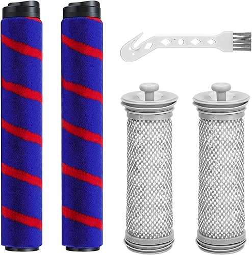SaferCCTV Filtro de repuesto compatible con aspiradora Tineco A10 A11HeroMaster, cepillo de rodillo suave compatible con cabezal de aspiradora