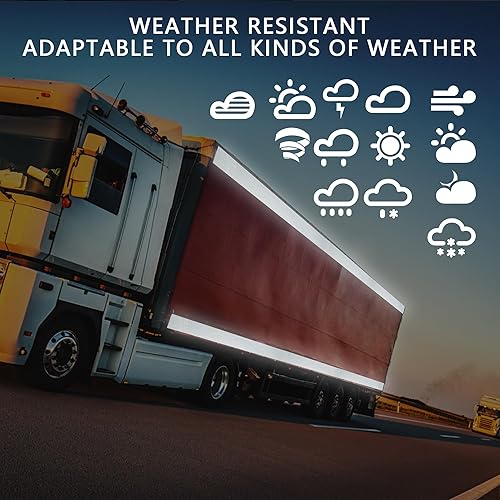 Miniatura 4 de Cinta reflectante blanca plateada de 2 pulgadas x 15 pies, cinta reflectante DOT-C2 de alta intensidad de grado para exteriores, impermeable,