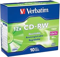 Vista 4 de Verbatim CD-RW 700MB 2X-12X Disco regrabable - Paquete de 25 en cilindro