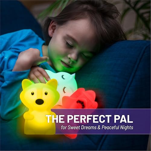 Miniatura 2 de Lumipets Luz nocturna de animales para niños luz de guardería de silicona para bebés y niños luz nocturna blanda para habitación de niños luces