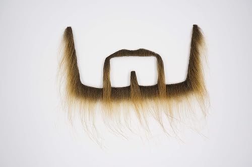 Miniatura 5 de Mustaches Autoadhesivo, novedoso, barba falsa larga en cuclillas, pelo facial falso, accesorio de disfraz para adultos, color marrón