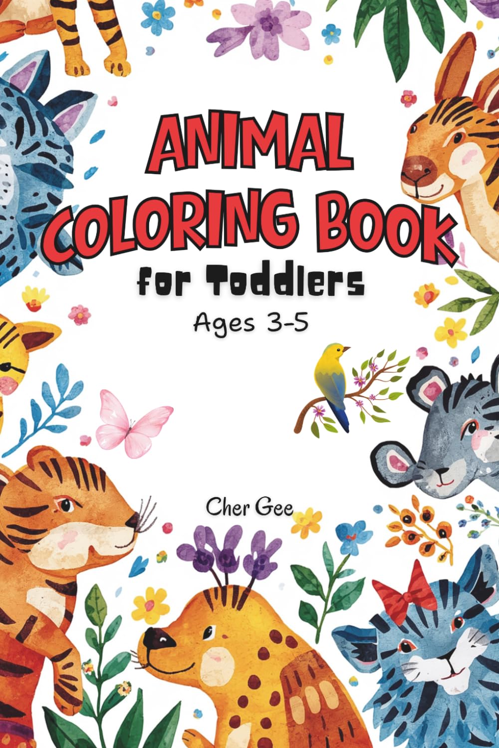 Coloring Book for Toddlers: ABC Animals for Kids Ages 3-5