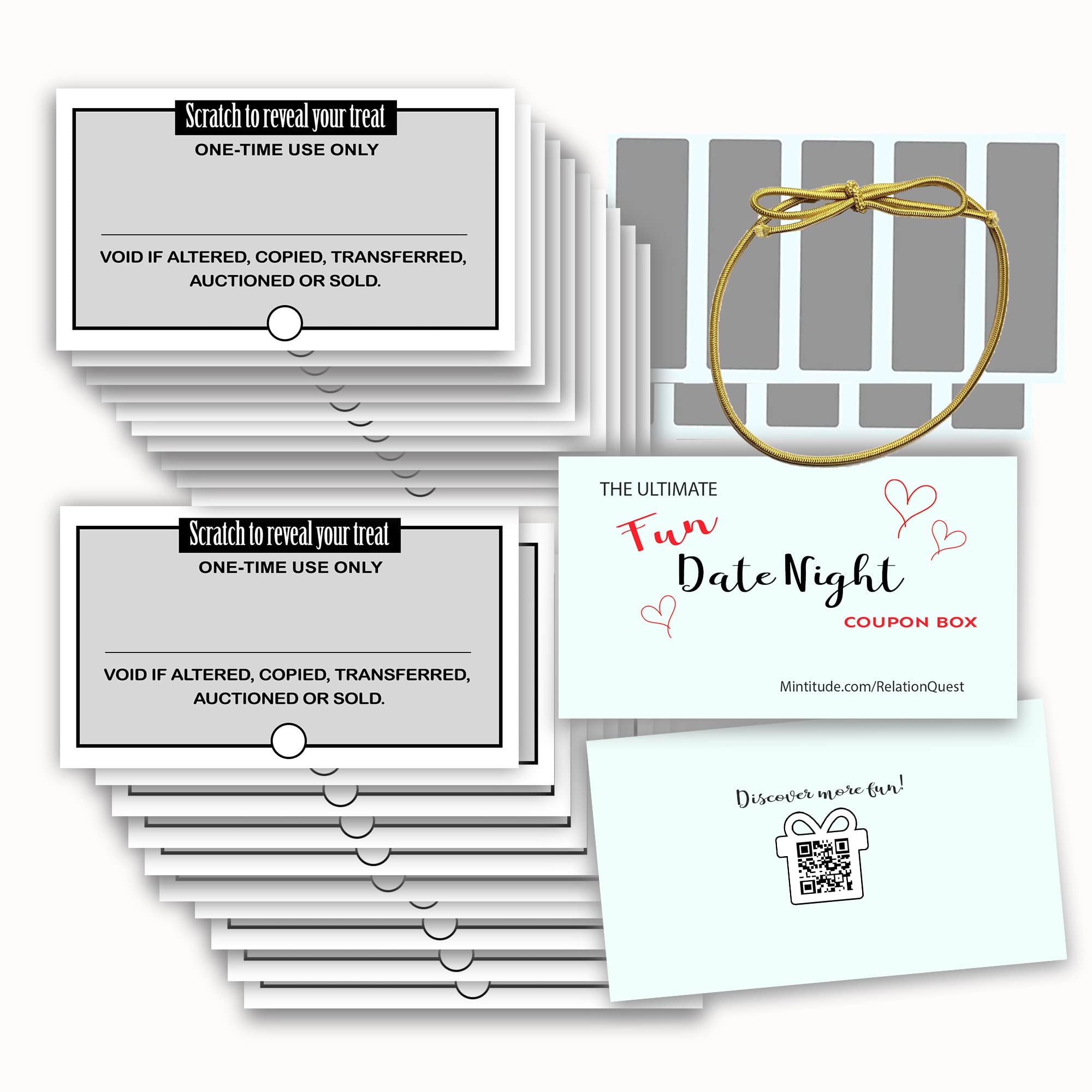 Mintitude Date Night Gutscheinbuch, Rubbelbuch, romantisches Paargeschenk, lustiges & spannendes Kartenspiel mit abenteuerlichen Date-Ideen für Paare (Datum Nacht)