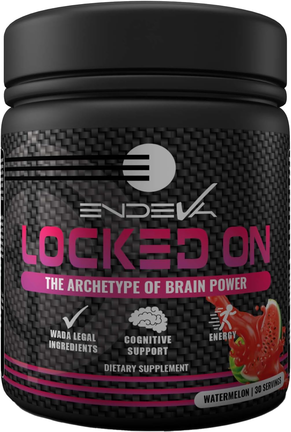 Locked On - Nootropic, Cognitive Enhancer, Mental Performance & Brain Booster | Productivity, Focus, Memory Booster, Brain Health, Energy Support, Improve Daily Focus | Watermelon, 30 Servings
