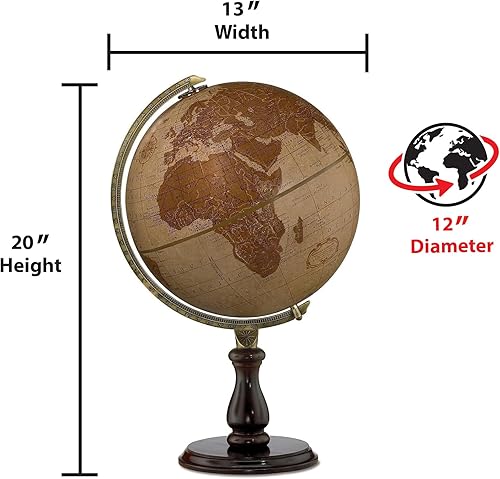 Miniatura 2 de Replogle Globes 35522 - Globo de expedición de cuero, pequeño
