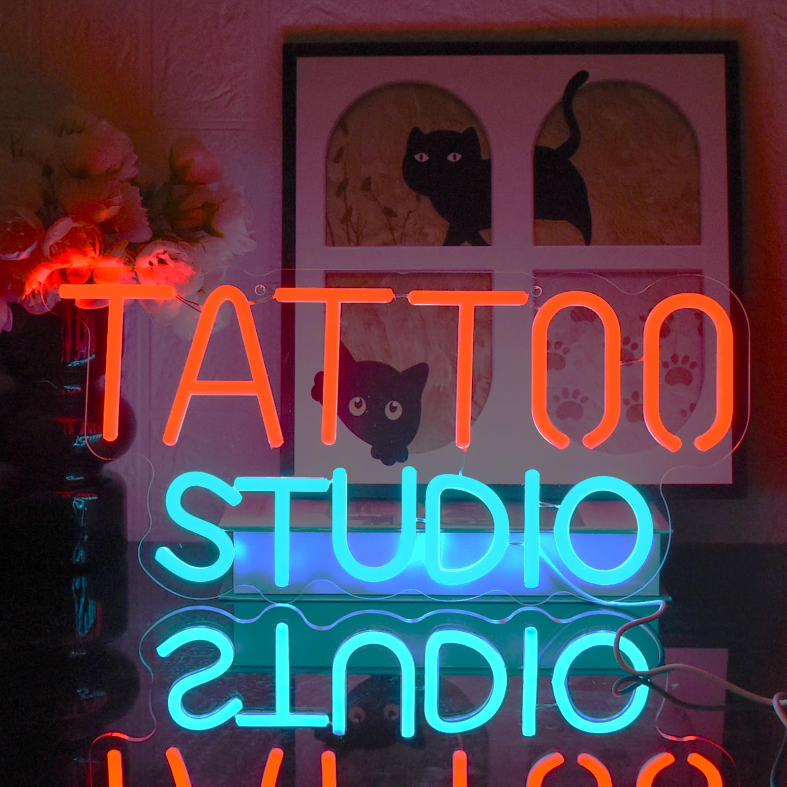 UExnkj-Y Tattoo Studio Neon Sign Dimmable Tattoo Neon Sign LED for Wall Decoration USB Letters Neon for Tattoo Salon Studio Shop Sign Tattoo