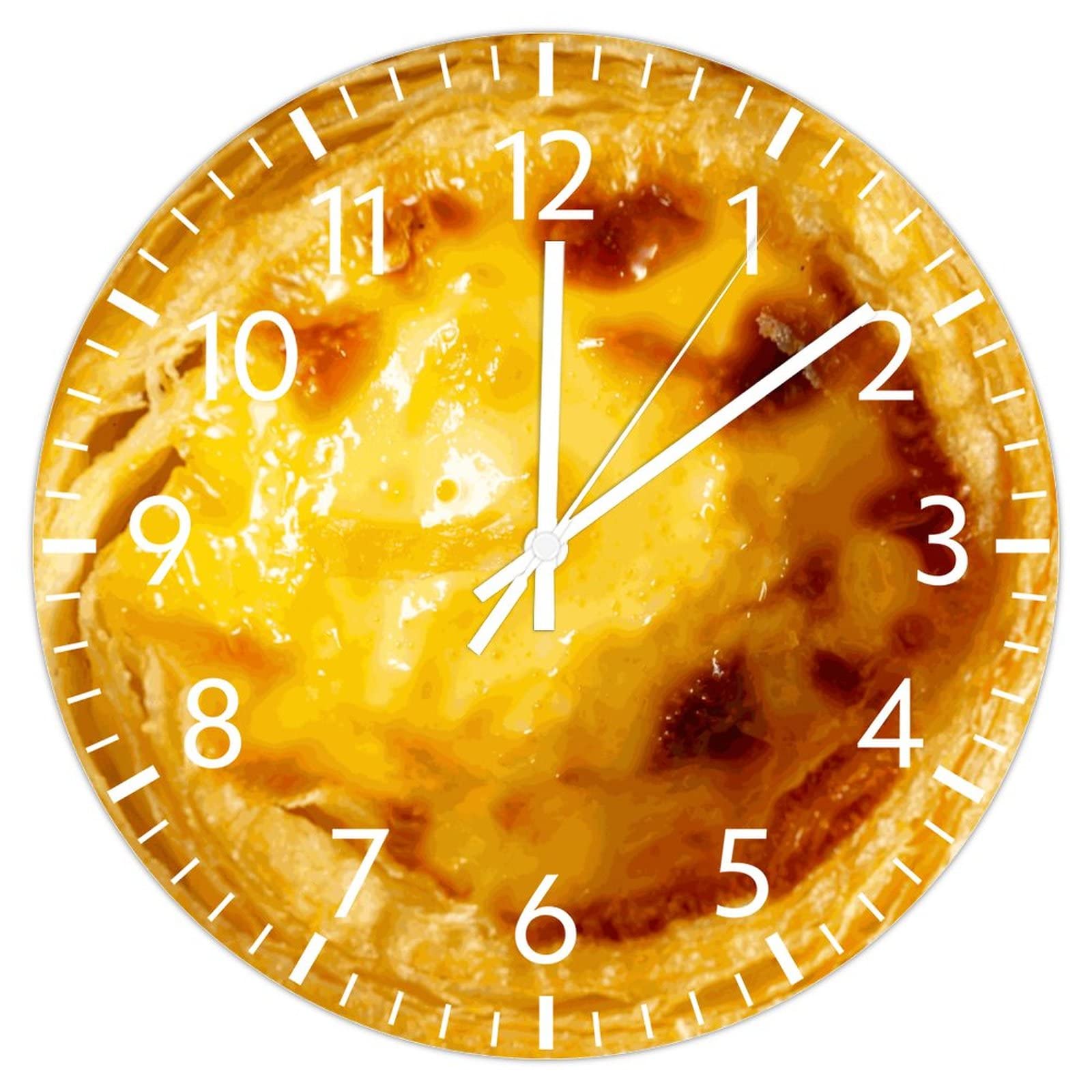 Horloge murale ronde en PVC donut de 30 cm silencieuse pour salon