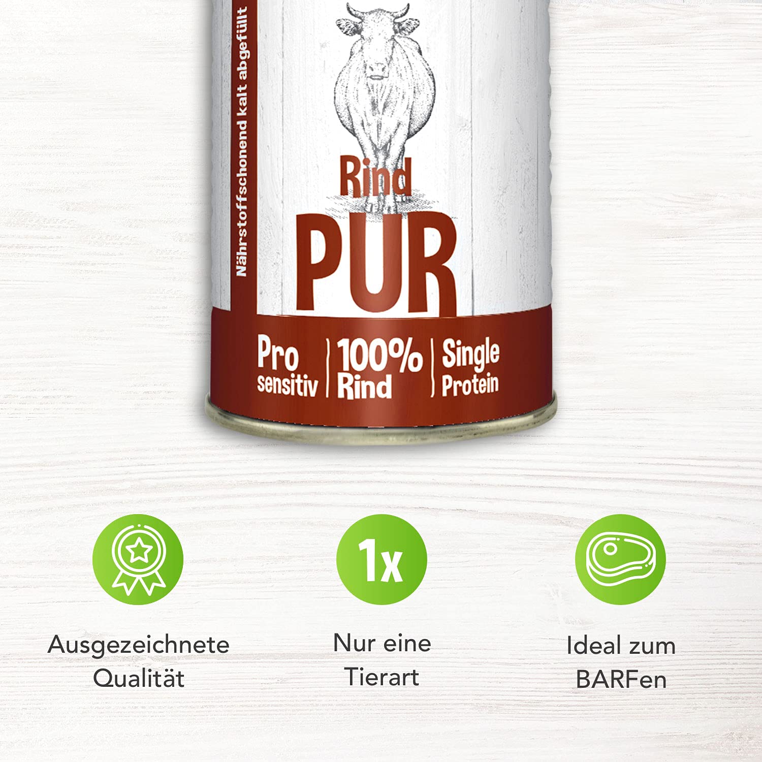 Schecker Nassfutter - 100% Rind PUR - Hundefutter - 24 x 410g - getreidefrei - glutenfrei - ohne Zusatzstoffe