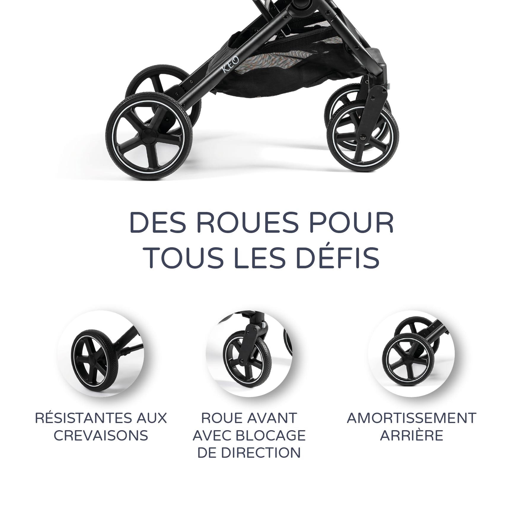 MS BabyWorld – Keo – Poussette légère jusqu'à 22 kg | Capote extensible | Pliage type livre | Ultralégère et compacte | Grandes roues (Vert Noir)