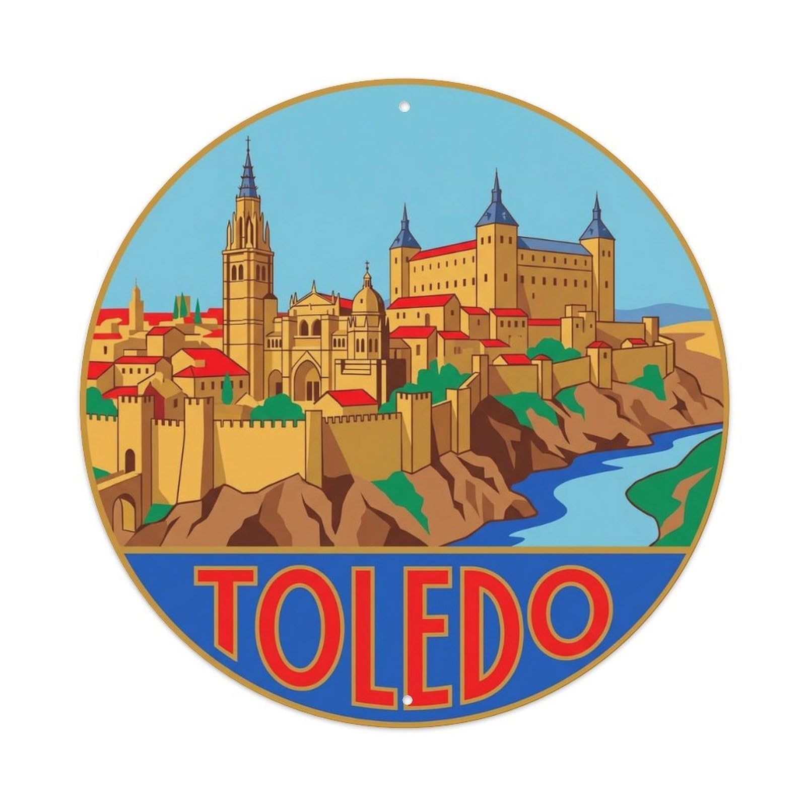 Spain Retro Travel Toledo 1 Metal Tin Sign