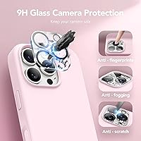 Vista 436 de GONEZ Funda de silicona para iPhone 15 Pro Max, compatible con Magsafe, protector de cámara + protector de pantalla, forro de microfibra suave Negro
