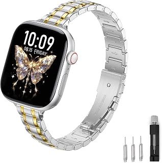 Slim Metall Armband für Apple Watch Armband Series 11-1 SE 3/2 Damen