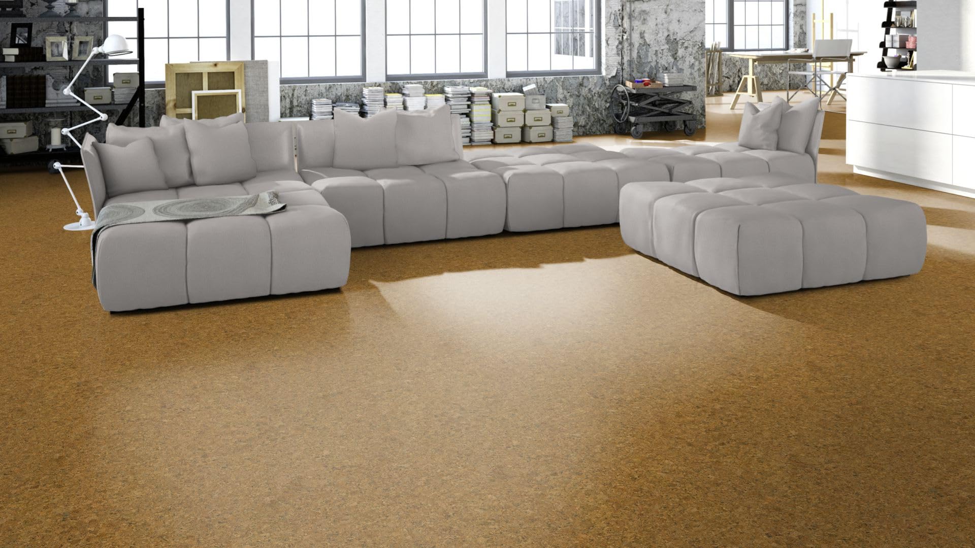 Trecor Korkboden EVORA CLIPEX Klicksystem 1 m² 10 mm Keramiklack Warmwasser Fußbodenheizung