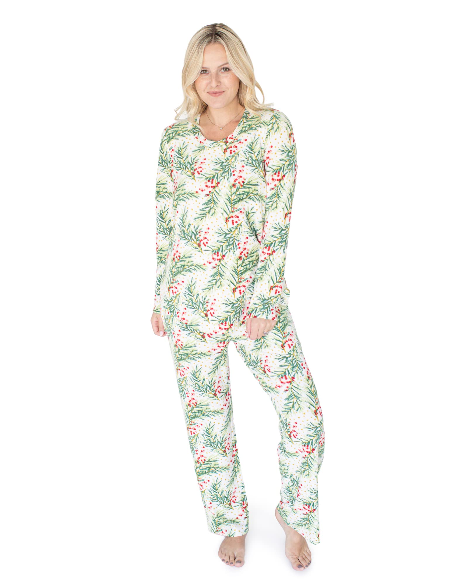 Kindred Bravely Holiday Fleece Nursing Pajama Set | Christmas Maternity Pajamas