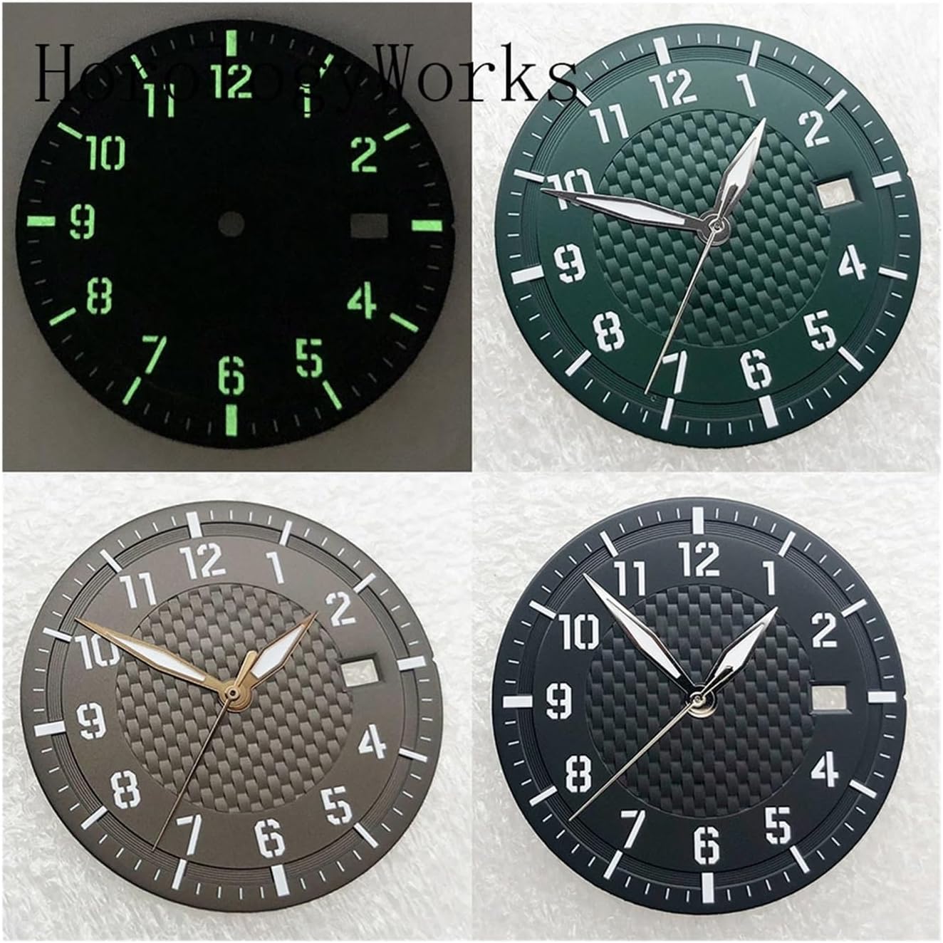 1PCS 34mm Fit NH35/NH36 Movement Watch Parts Black Green Brown