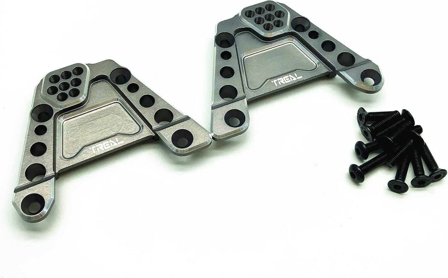 Treal Aluminum 7075 Rear Shock Towers Shock Hoops for Axial SCX10 III (Gray) Toys