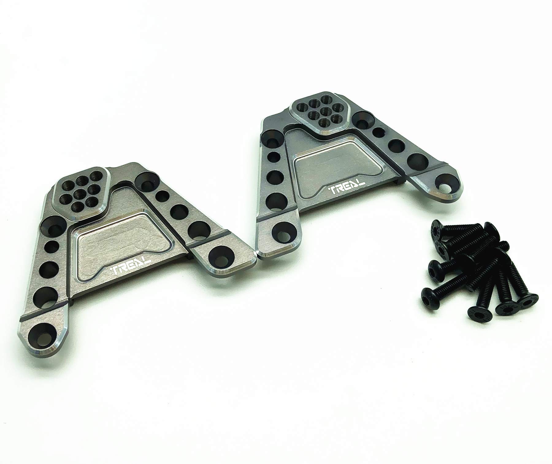 TrealAluminum Rear Shock Towers Shock Hoops for Axial SCX10 III gray T8037-0000-0010