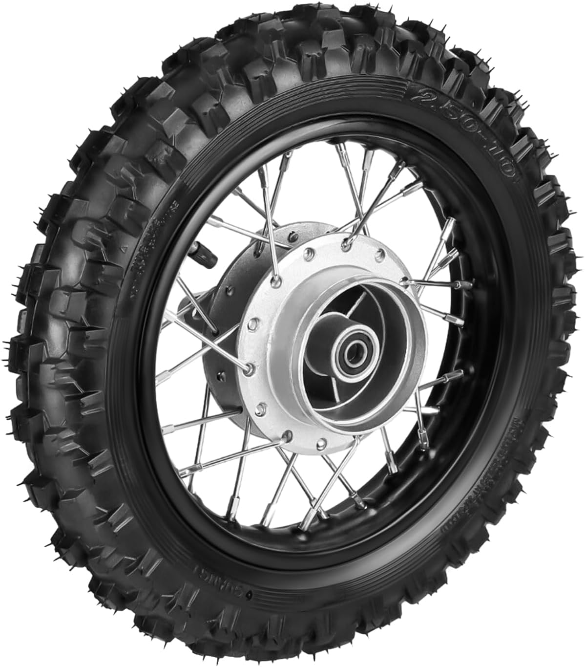 10-Inch Rear Wheel Rim Tire, Dirt Bike Tires Off-Road Vehicle Wheels Direct Replacement 255lbs Max. Load, Pit Bike Tires for Most Chinese 50cc-110cc