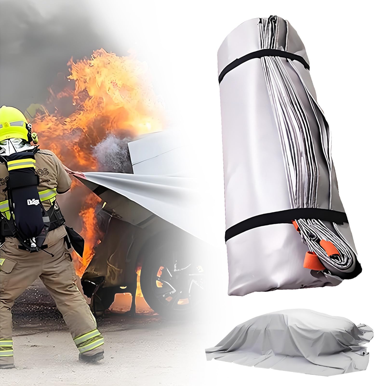 Mantas de emergencia contra incendios para coche, manta extintor, manta ignífuga para vehículos eléctricos, camiones