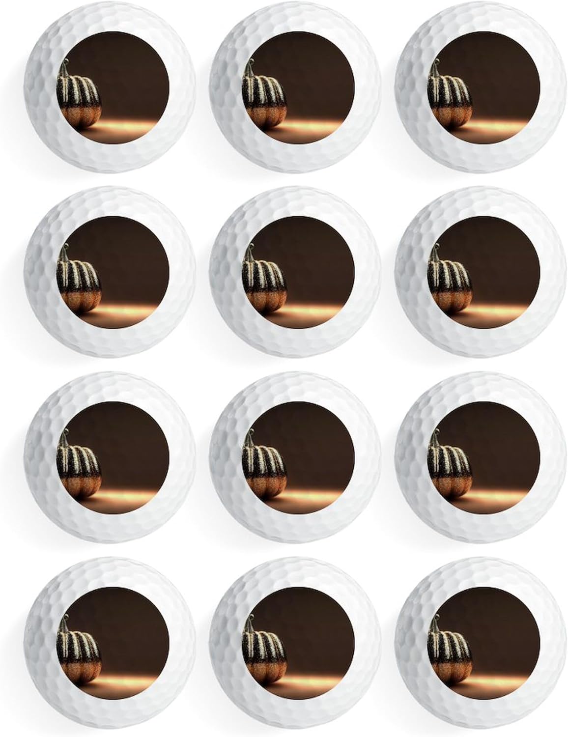 CafePress Glitter Pumpkin Novelty Golf Balls (Pk of 12)