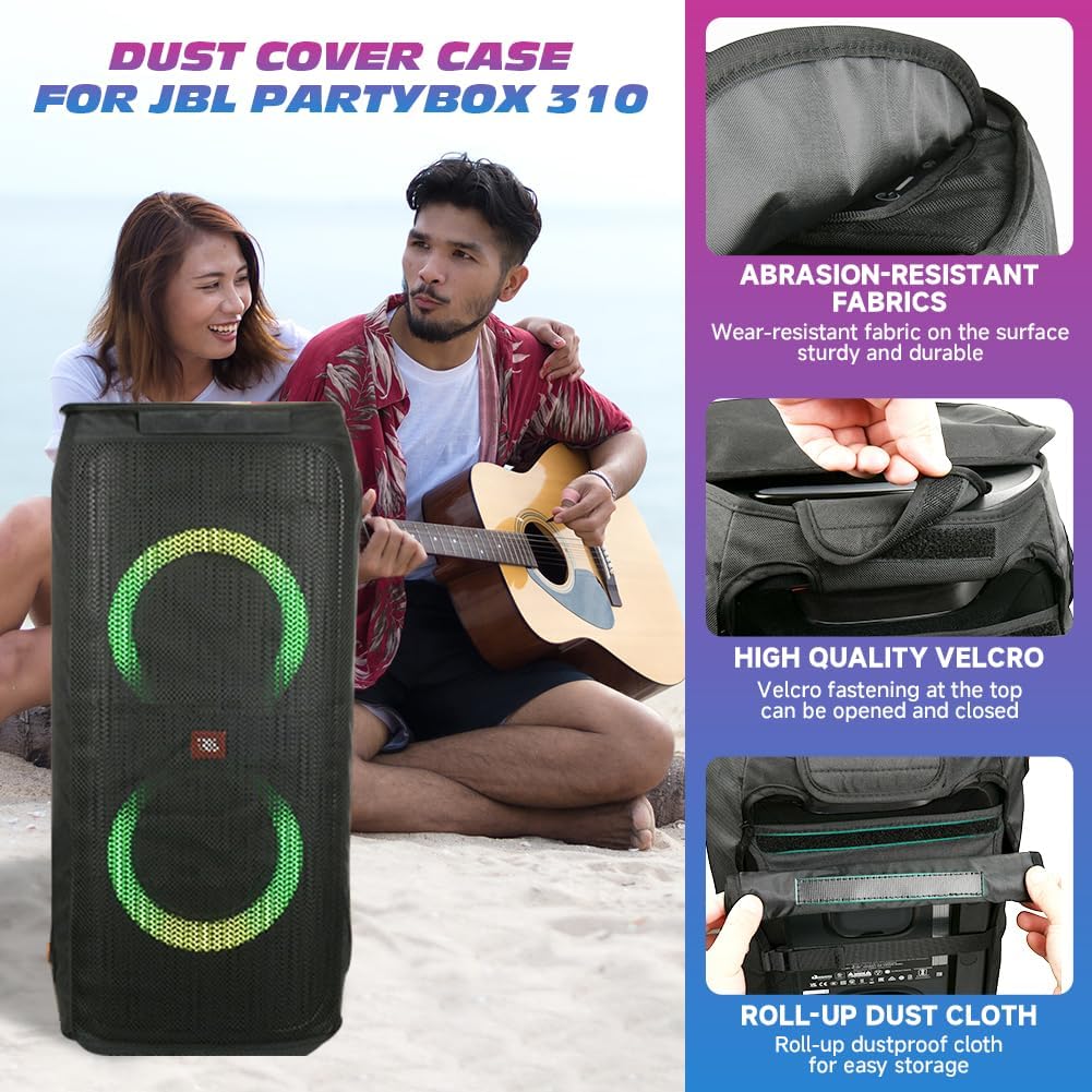 Dust Cover Speaker Case for JBL Partybox 310 Portable Party Speaker - Outdoor Skin Sleeve Mesh Slip Protective Case - Image 4