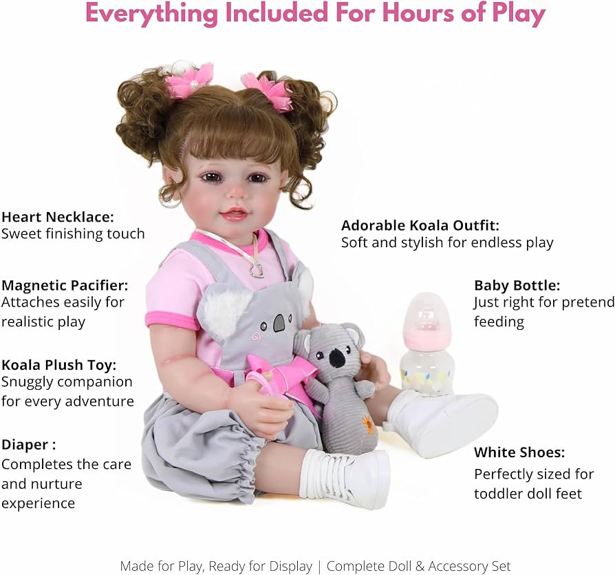 Amazon.com: WAWA-HAOKEAI 22 inch Realistic Newborn Baby Girl Doll