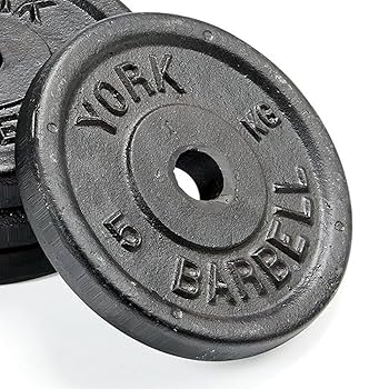 Amazon.co.jp: York Fitness 鋳鉄製ウェイトプレート 標準的な